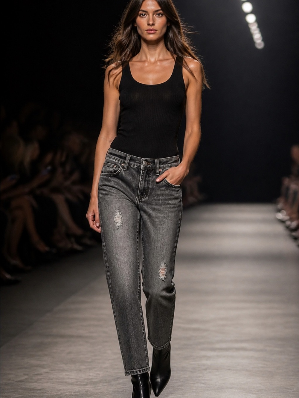 True Religion, Classic low-Rise Straight Jeans - Washed Black